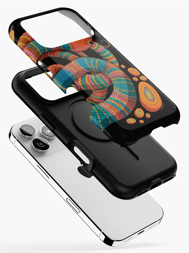 Thumbnail 2 of 4, iPhone Case, Patterned Python Rainbow Snake designed and sold by Karin Taylor.