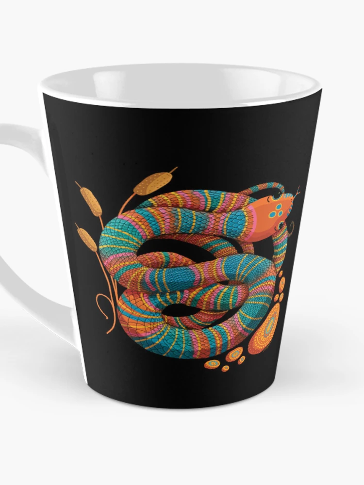 Thumbnail 3 of 4, Coffee Mug, Patterned Python Rainbow Snake designed and sold by Karin Taylor.