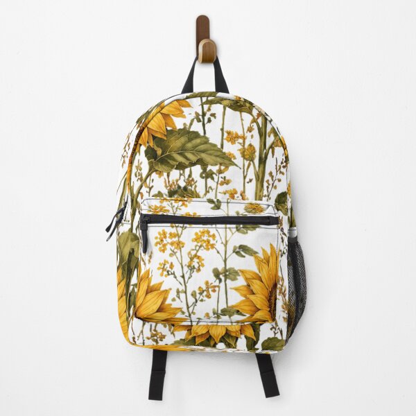 Item preview, Golden Sunflower Field on Black Background | Bright Botanical Floral Pattern designed and sold by Joyfulfabric.