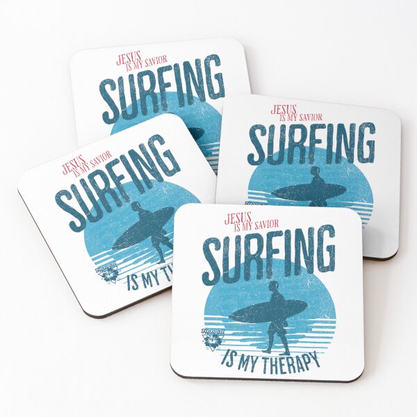 Item preview, Jesus Is My Savior Surfing Is My Therapy - Christian Surfing Lover Gift for Extreme Sports Fans designed and sold by StickerAndLove.
