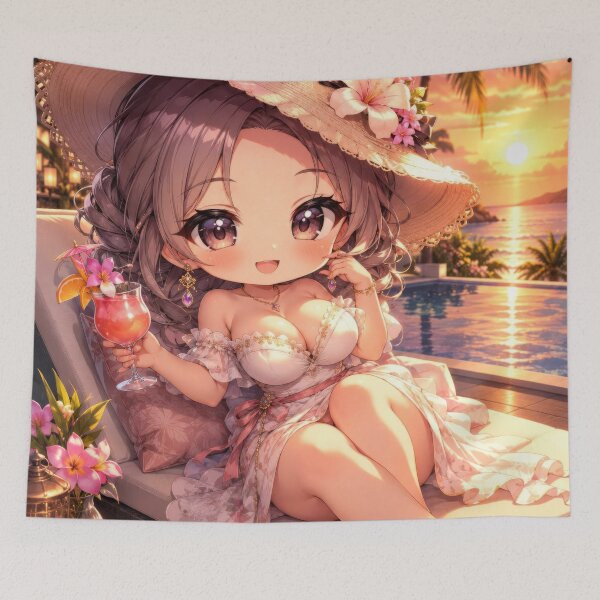 Item preview, Elegant Adult Chibi Beauty at Sunset Resort designed and sold by konkapo00.