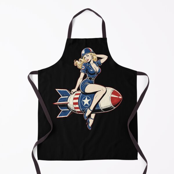 Item preview, Retro Patriotic Pin Up Rocket Bombshell designed and sold by Victor Shadehorn.