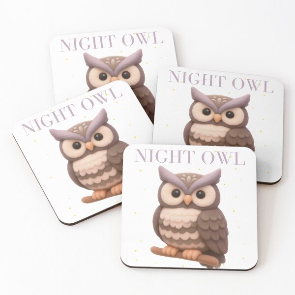 Item preview, Cute Kawaii Night Owl – Fluffy Starry Night Aesthetic   designed and sold by Y2kSurge.