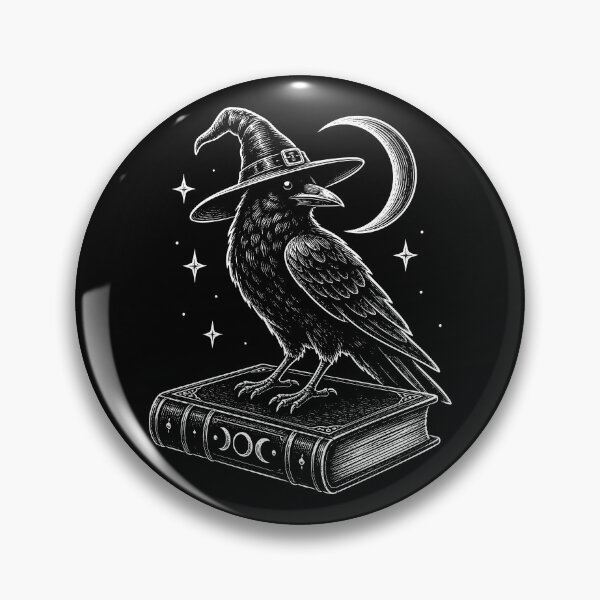 Item preview, Witch Raven on Moon Spellbook designed and sold by Victor Shadehorn.
