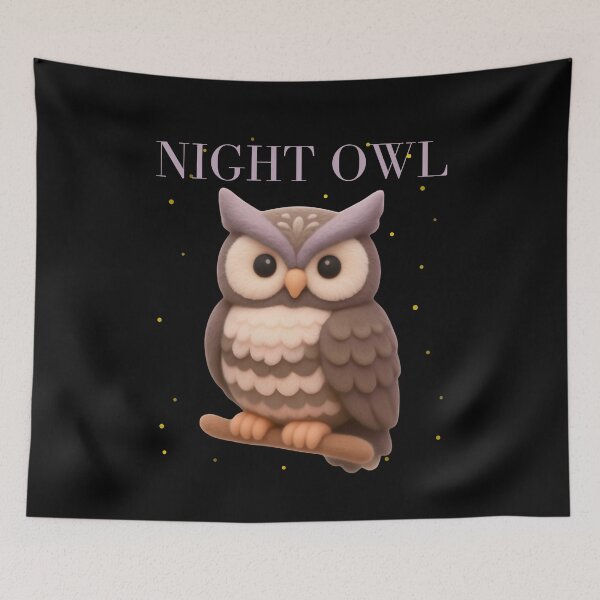 Item preview, Cute Kawaii Night Owl – Fluffy Starry Night Aesthetic   designed and sold by Y2kSurge.