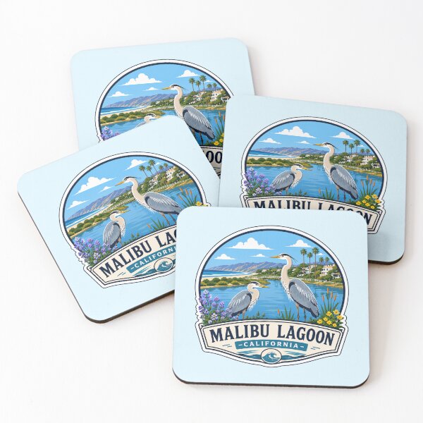 Item preview, Malibu Lagoon, California - Great Blue Herons & Coastal Wetlands designed and sold by Myra365Art.
