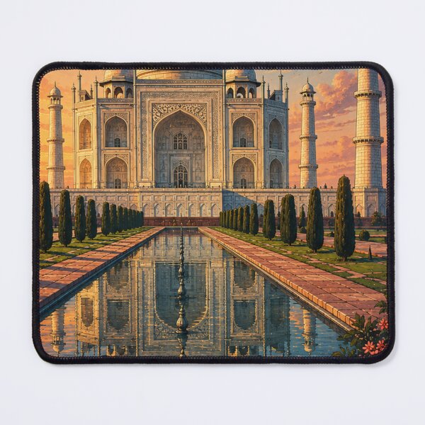 Item preview, Taj Mahal India Retro Anime Travel Poster designed and sold by ElartedeNoel.