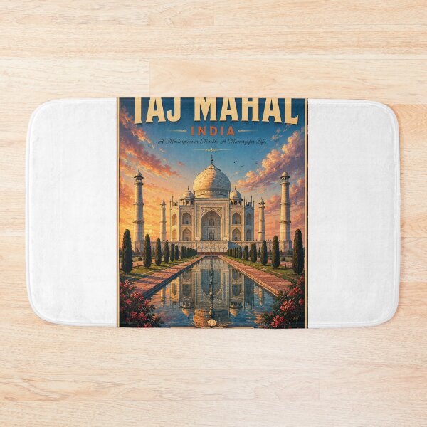 Item preview, Taj Mahal India Retro Anime Travel Poster designed and sold by ElartedeNoel.