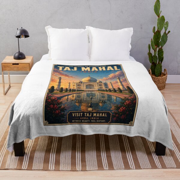 Item preview, Taj Mahal India Retro Anime Travel Poster designed and sold by ElartedeNoel.