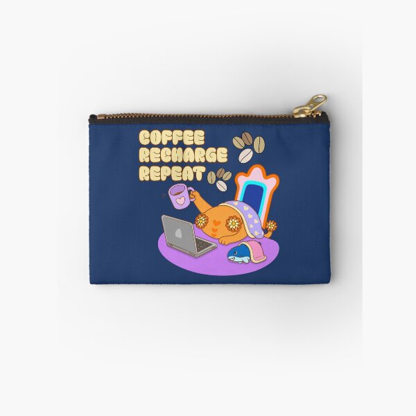 Item preview, Coffee Recharge Repeat, Cute Cat Working From Home Design designed and sold by BritishDelights.