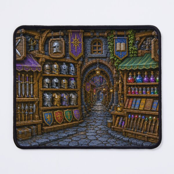 Item preview, Fantasy Merchant's Alley | Medieval Market Diorama Art designed and sold by IGLCreative.