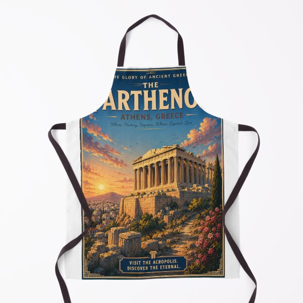 Item preview, Parthenon Athens Greece Retro Anime Travel Poster designed and sold by ElartedeNoel.