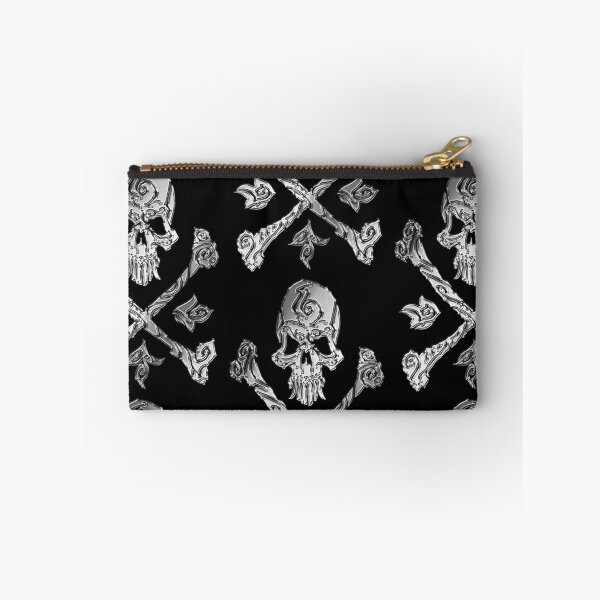 Item preview, Skull Crossbones Tribal – Gothic Blackwork Symbol (chrome) designed and sold by JFOdesign.