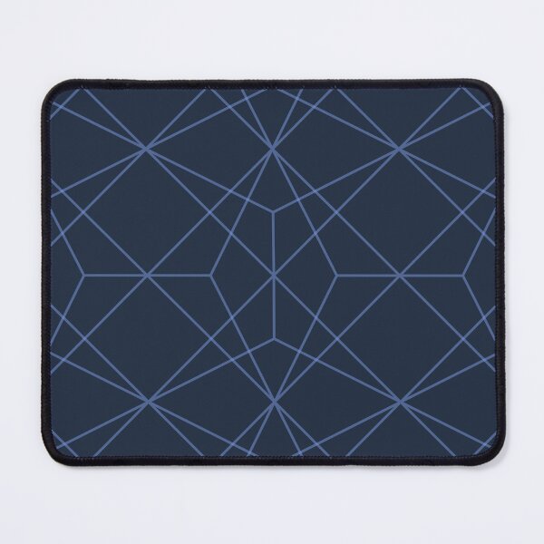 Item preview, Abstract seamless pattern with grey line art on dark navy background designed and sold by Longsilp.