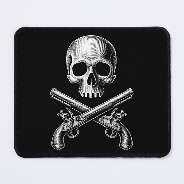 Item preview, Skull and Crossed Flintlock Pistols designed and sold by Victor Shadehorn.
