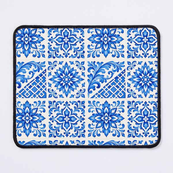 Item preview, Blue Azulejo Floral Tile Pattern designed and sold by FK-UK.