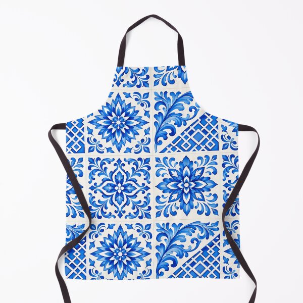 Item preview, Blue Azulejo Floral Tile Pattern designed and sold by FK-UK.