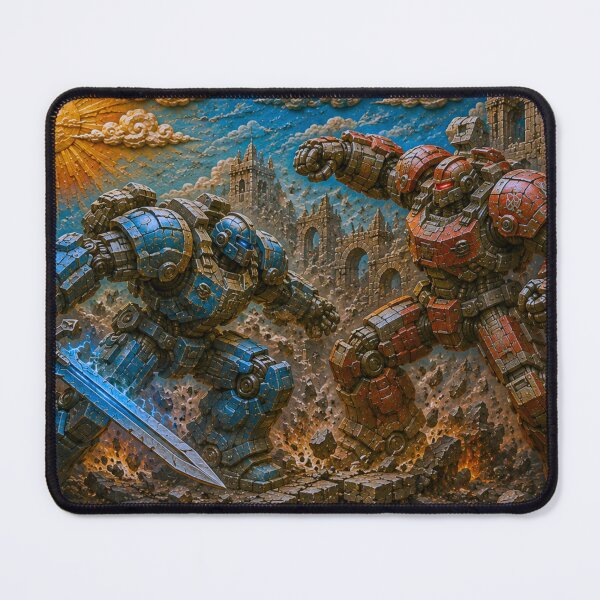 Item preview, The Final Duel | Giant Robot Battle Sci-Fi Diorama Art designed and sold by IGLCreative.