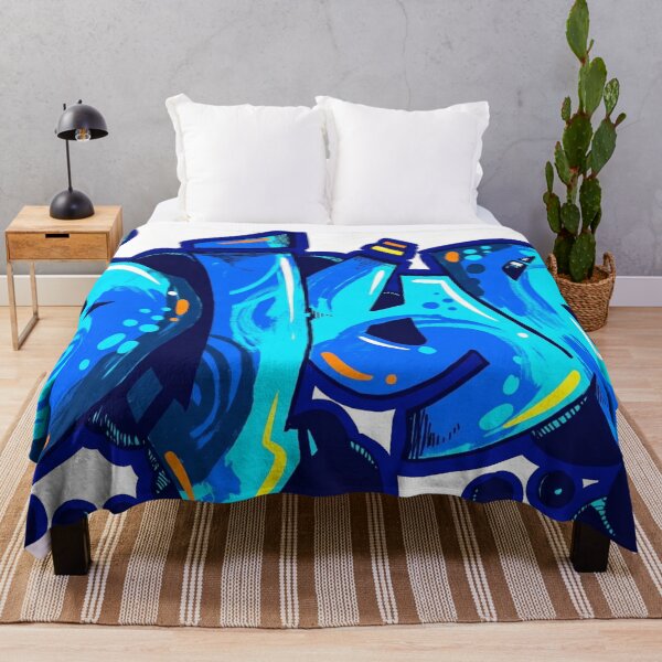 Item preview, BLUE Graffiti – Neon Urban Street Art designed and sold by NeonSpiritArt.