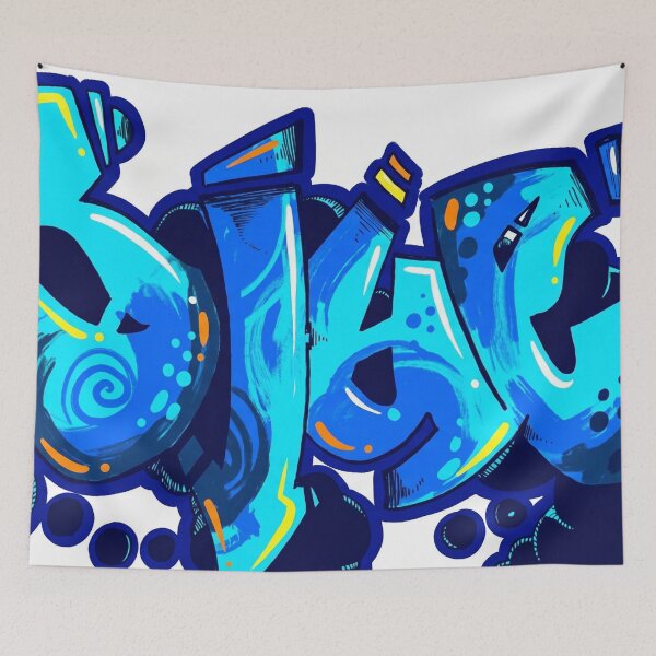 Item preview, BLUE Graffiti – Neon Urban Street Art designed and sold by NeonSpiritArt.