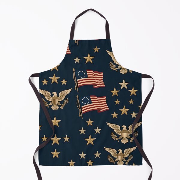 Item preview, Vintage Patriotic Eagle and American Flag Seamless Pattern designed and sold by Utopian-Magic.