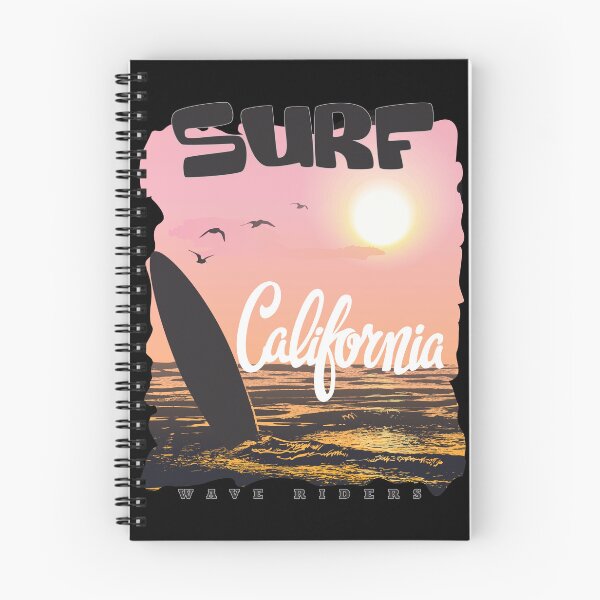 Item preview, Surf California Sunset Vintage Beach Vibes Ocean Waves Surfboard Aesthetic designed and sold by StickerAndLove.