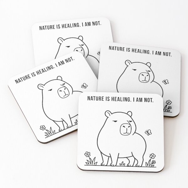 Item preview, Nature Is Healing I Am Not — Funny Capybara Deadpan Sarcastic Gift designed and sold by DeadpanPaws.