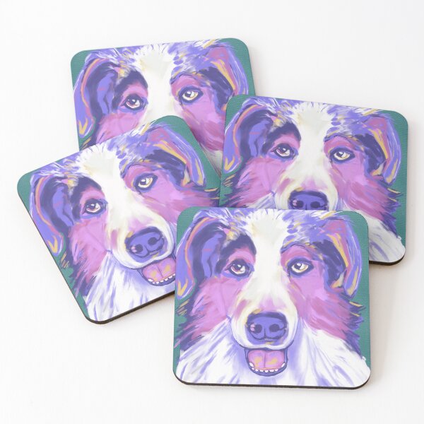 Item preview, Colorful Australian Shepherd Artwork  designed and sold by Lacey Stonesifer.