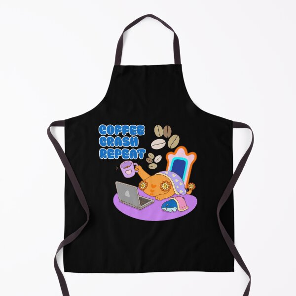Item preview, Coffee Crash Repeat Exhausted Cat Funny Caffeine Design designed and sold by BritishDelights.