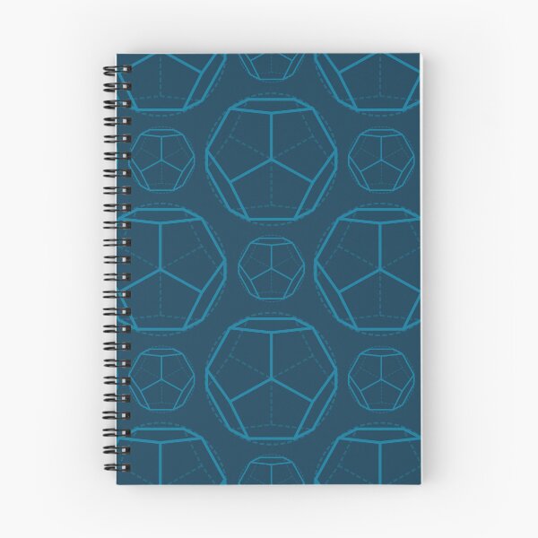Item preview, Abstract Geometric Polyhedron Seamless Pattern in Cyan Line Art on navy blue Background designed and sold by Longsilp.