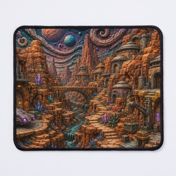 Item preview, Alien Horizons | Sci-Fi Desert Colony Diorama Art designed and sold by IGLCreative.