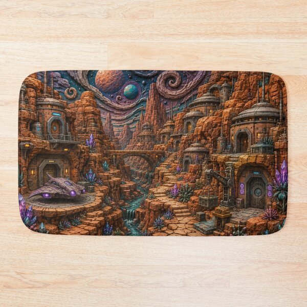 Item preview, Alien Horizons | Sci-Fi Desert Colony Diorama Art designed and sold by IGLCreative.