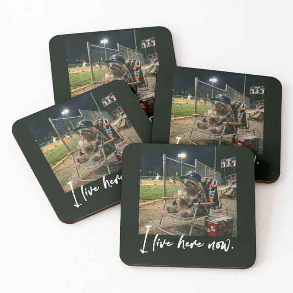 Item preview, Distressed I Live Here Now SLOTH Baseball Cute Animal designed and sold by ChinkyCat Official.