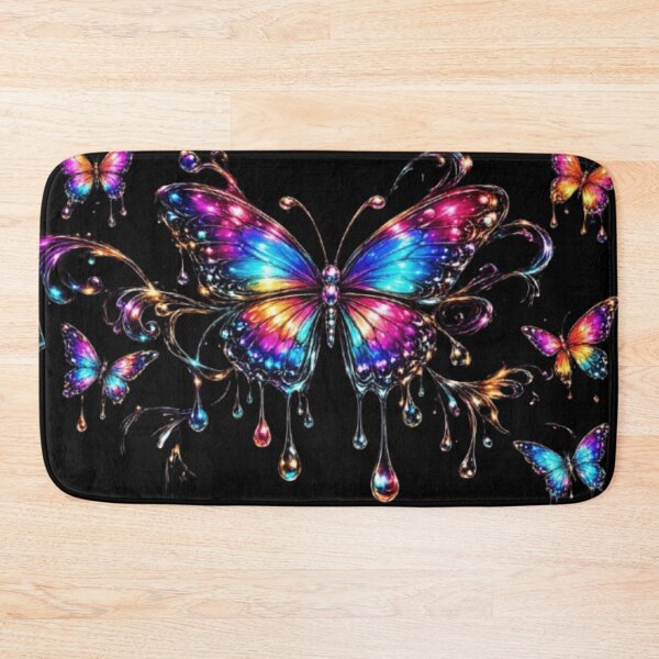 Item preview, Colorful neon chrome butterfly | on a black backgroundThis designed and sold by Rawafi Art Studio.