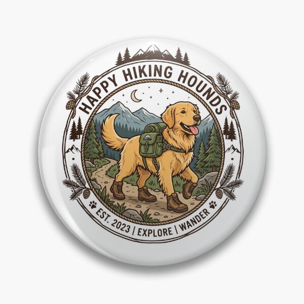 Item preview, Golden Retriever Hiking Club Funny Dog Hiking Outdoors Camping designed and sold by PictoVibe.