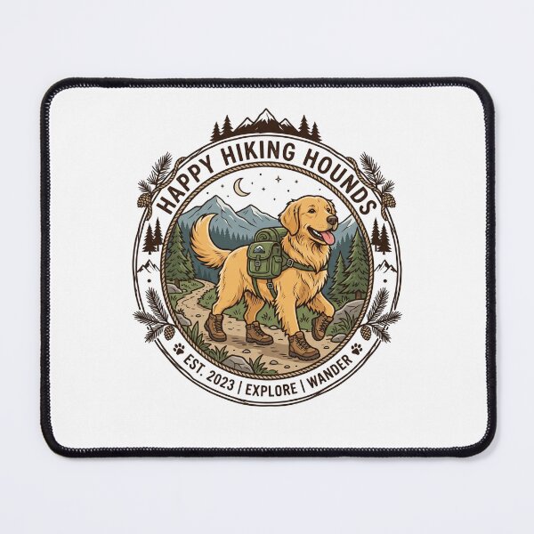 Item preview, Golden Retriever Hiking Club Funny Dog Hiking Outdoors Camping designed and sold by PictoVibe.