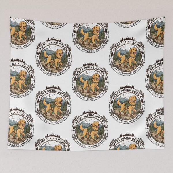 Item preview, Golden Retriever Hiking Club Funny Dog Hiking Outdoors Camping designed and sold by PictoVibe.