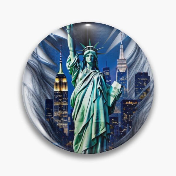 Item preview, New York Feather Art | Statue of Liberty Feather Design | NYC Travel Illustration | New York City Landmark Artwork | USA Aesthetic designed and sold by GalleryPeak.