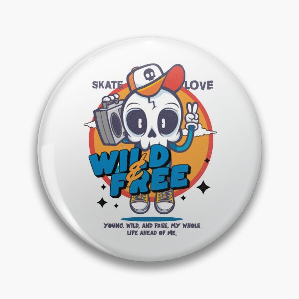Item preview, Wild and Free Skateboard Art – Young, Wild, and Free Urban Graffiti Design designed and sold by StickerAndLove.