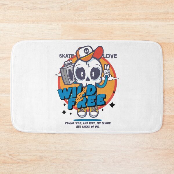 Item preview, Wild and Free Skateboard Art – Young, Wild, and Free Urban Graffiti Design designed and sold by StickerAndLove.