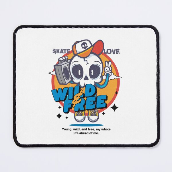 Item preview, Wild and Free Skateboard Art – Young, Wild, and Free Urban Graffiti Design designed and sold by StickerAndLove.