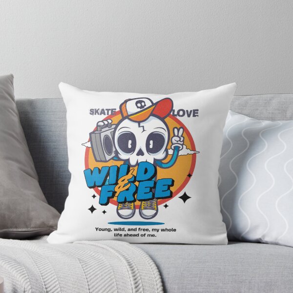 Item preview, Wild and Free Skateboard Art – Young, Wild, and Free Urban Graffiti Design designed and sold by StickerAndLove.