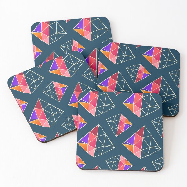 Item preview, Abstract geometric low poly wireframe seamless pattern on teal background designed and sold by Longsilp.