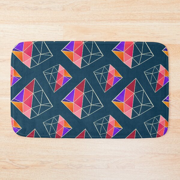 Item preview, Abstract geometric low poly wireframe seamless pattern on teal background designed and sold by Longsilp.