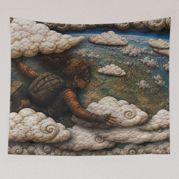 Item preview, Sky Diver Over the Clouds | Adventure Diorama Art designed and sold by IGLCreative.