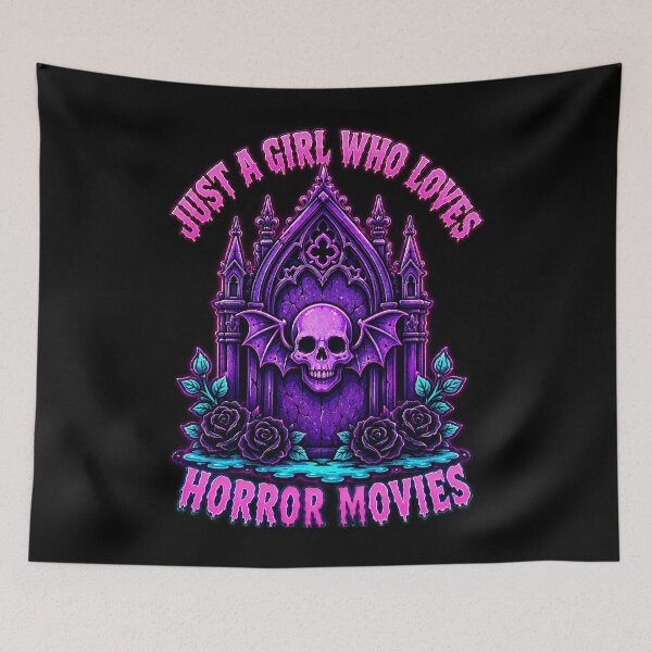 Item preview, Just A Girl Who Loves Horror Movies Gothic Skull designed and sold by Victor Shadehorn.