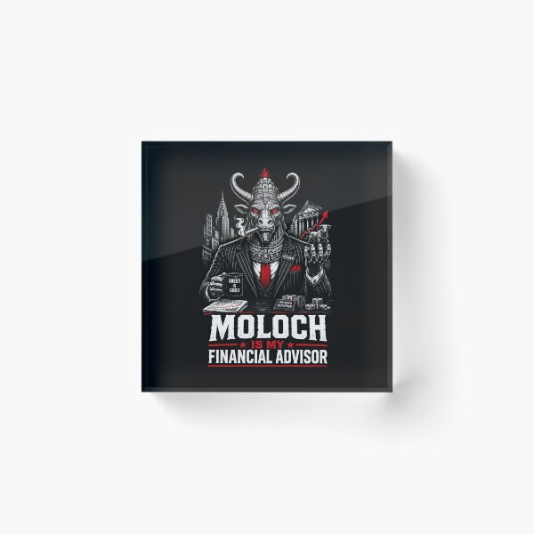 Item preview, Moloch Is My Financial Advisor Wall Street Satire designed and sold by Victor Shadehorn.