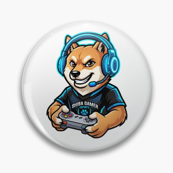 Item preview, E Sports Dog Squad Shiba Inu Gamer Neon Headset Twitch designed and sold by PictoVibe.