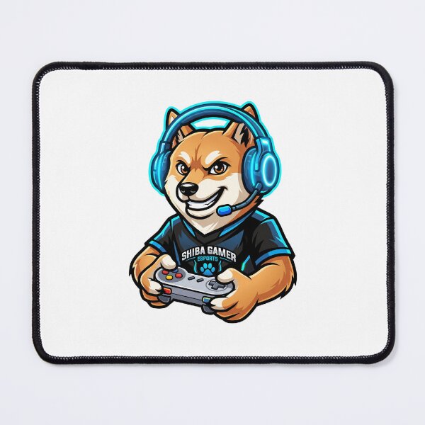 Item preview, E Sports Dog Squad Shiba Inu Gamer Neon Headset Twitch designed and sold by PictoVibe.