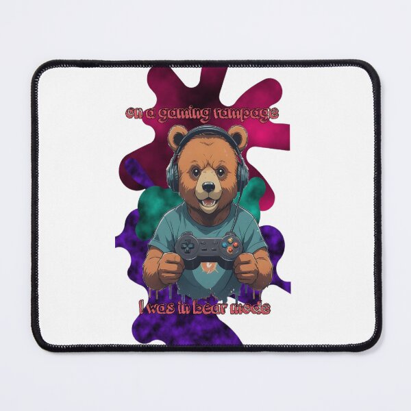 Item preview, On A Gaming Rampage I Was In Bear Mode Funny Grizzly Mascot designed and sold by Animalloveus.